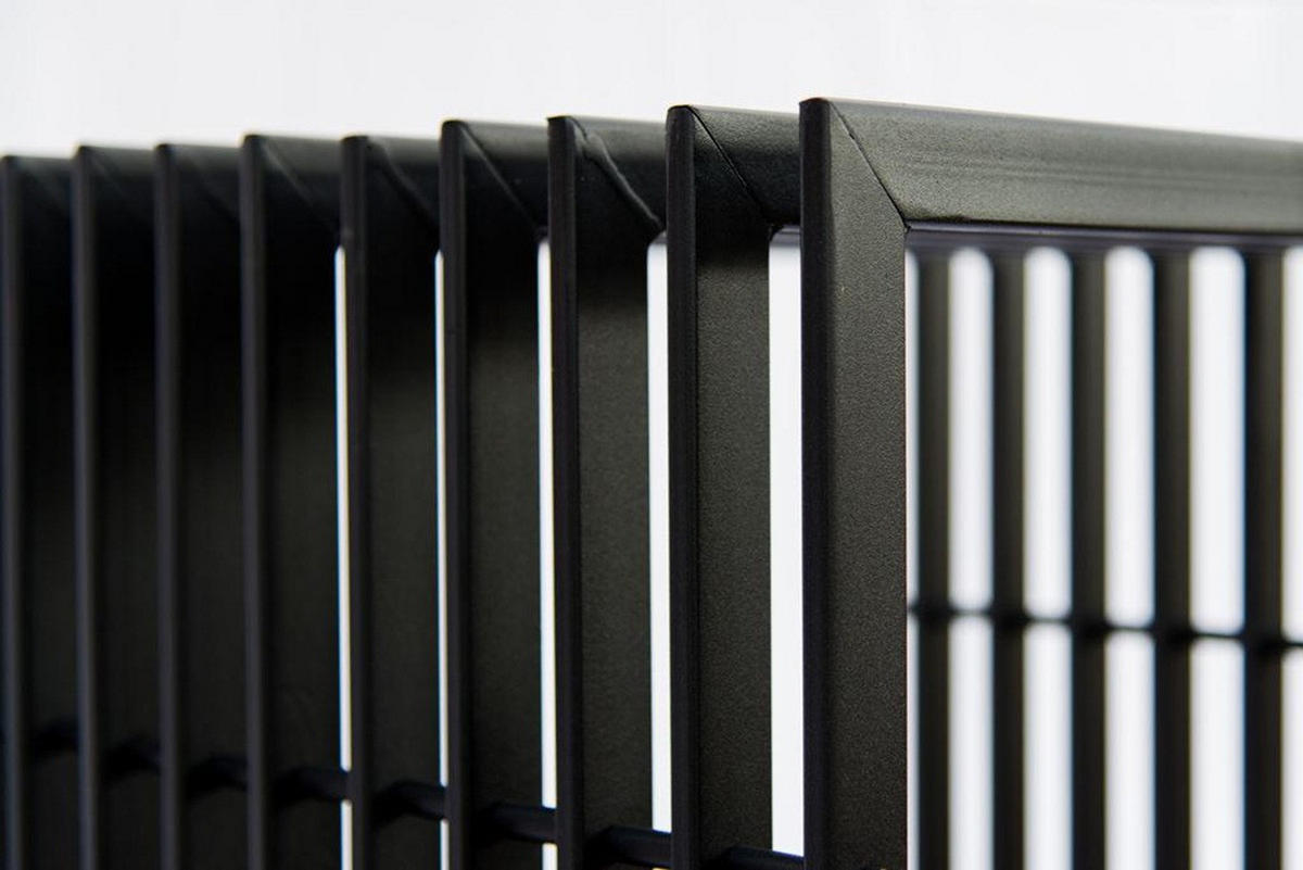 KAMINHOLZREGAL D-Stil Metall Schwarz 50/40/150 cm - Schwarz, Metall (150/50/40cm) - DanDiBo