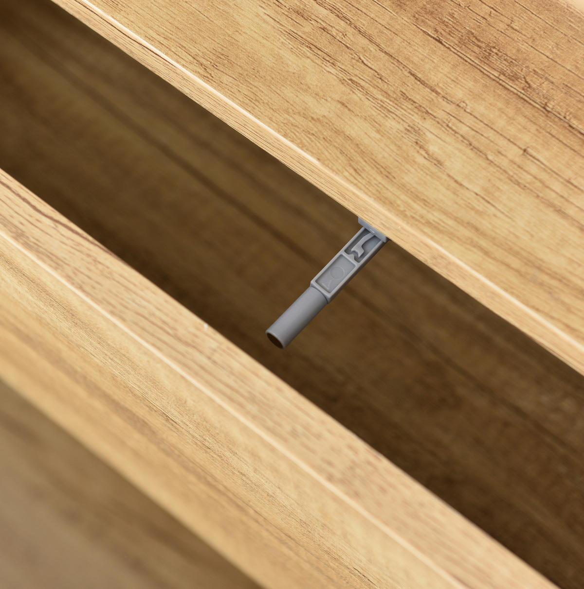 SIDEBOARD 140/77,5/30 cm Weiß und Holzfarbe aus MDF mit LED-Beleuchtung - Naturfarben, Holzwerkstoff (30/77/140cm) - OKMYHOME