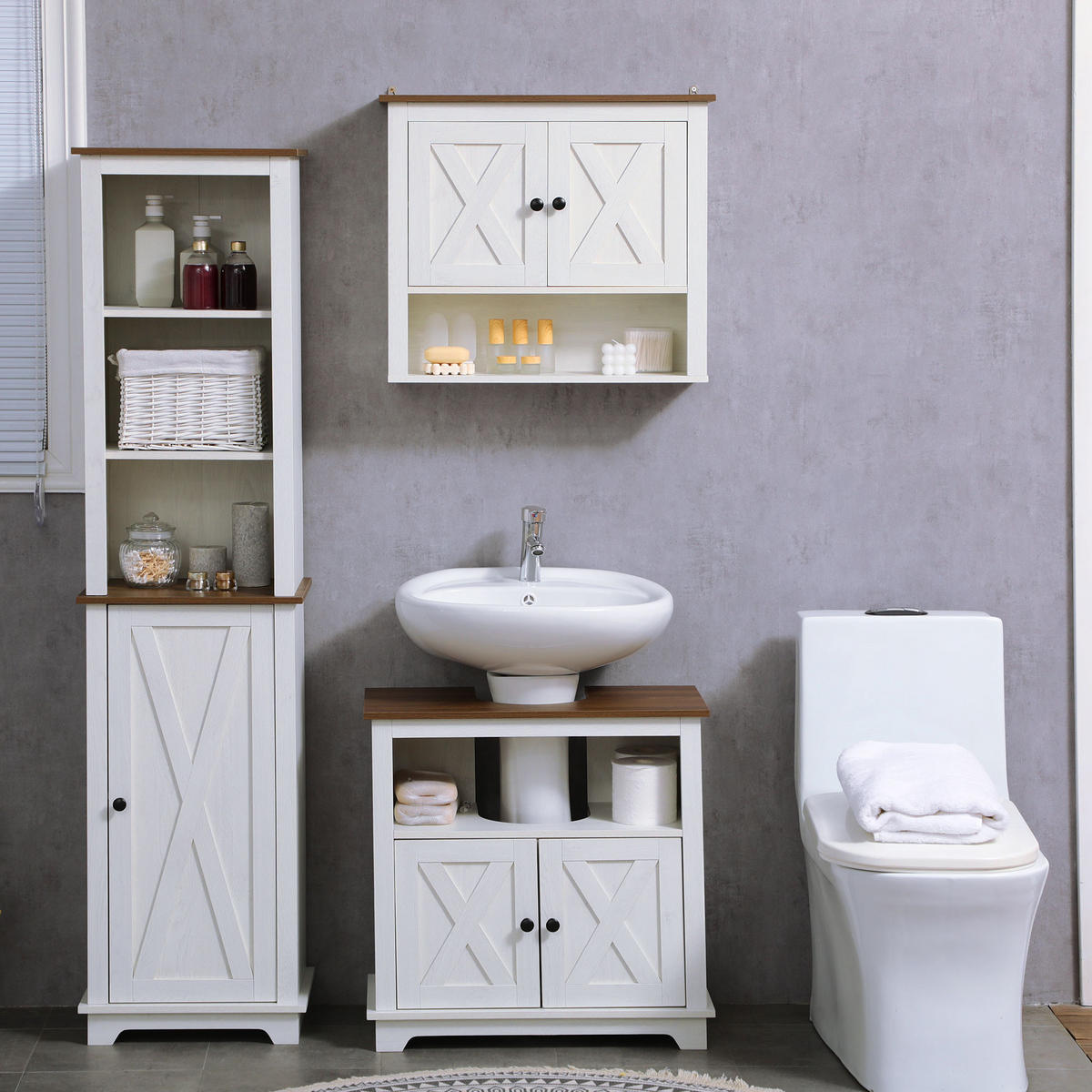 HÄNGESCHRANK Weiß 1 Stück - Weiß, Kunststoff (60/52.5/19.5cm) - GiPP