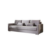 SOFA MOS mit Schlaffunktion ITAKA 50 mit Stauraum - Hellgrau, Textil (84/72/220cm) - Bedante