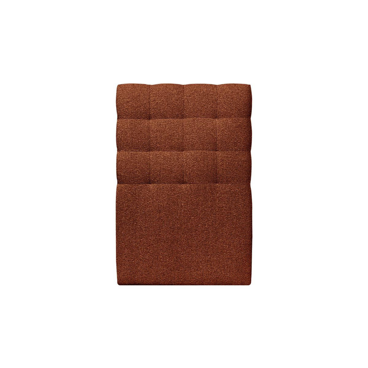 KOPFTEIL gepolstert - Gesteppt – Terrakotta-Bouclé-Stoff - 90 cm - Beige/Terracotta, Karton/Holz (90/120/10cm) - Sommeil de Plomb