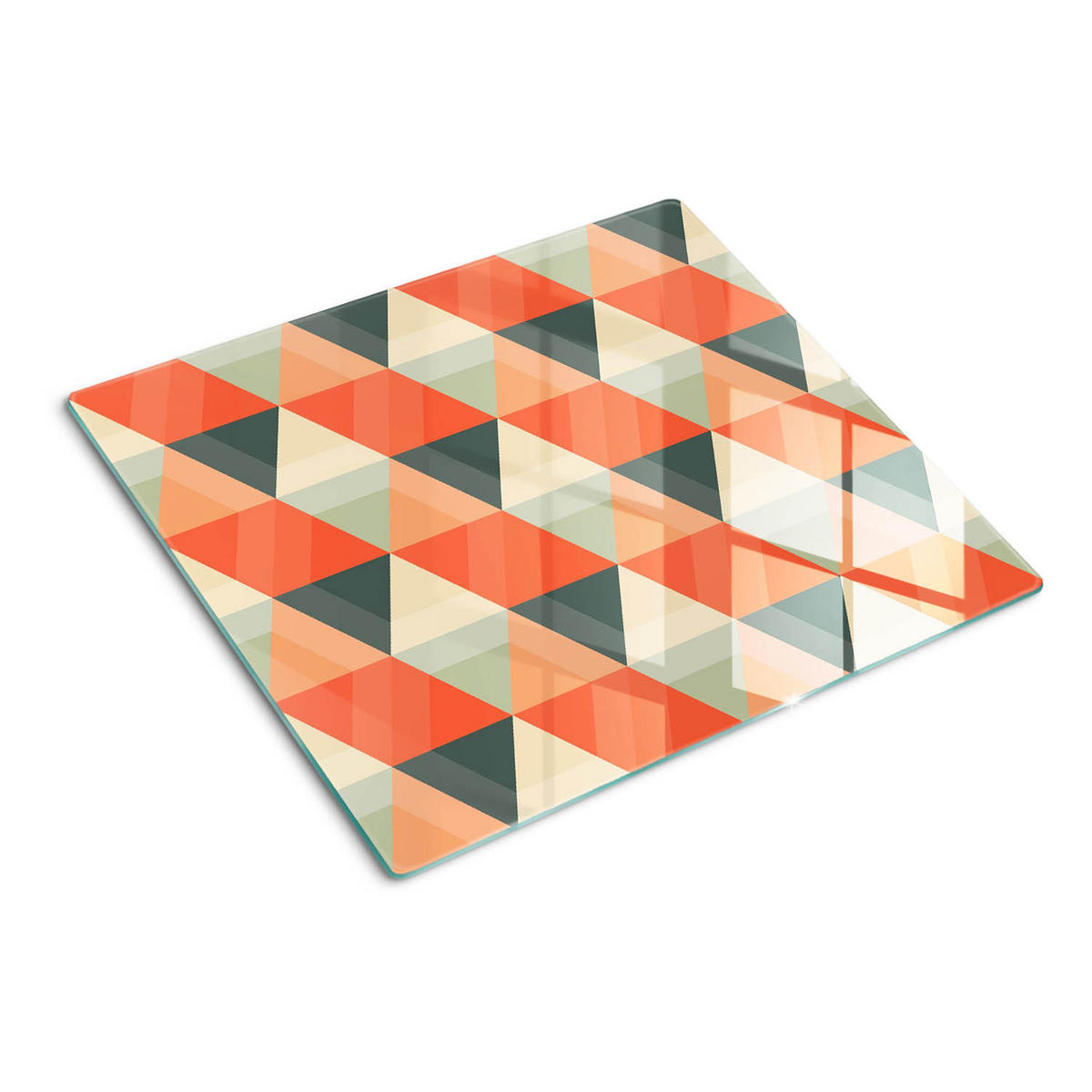 GLASPLATTE 60x52 cm Geometrische Figuren - Multicolor, Glas (60/0.4/52cm) - TULUP