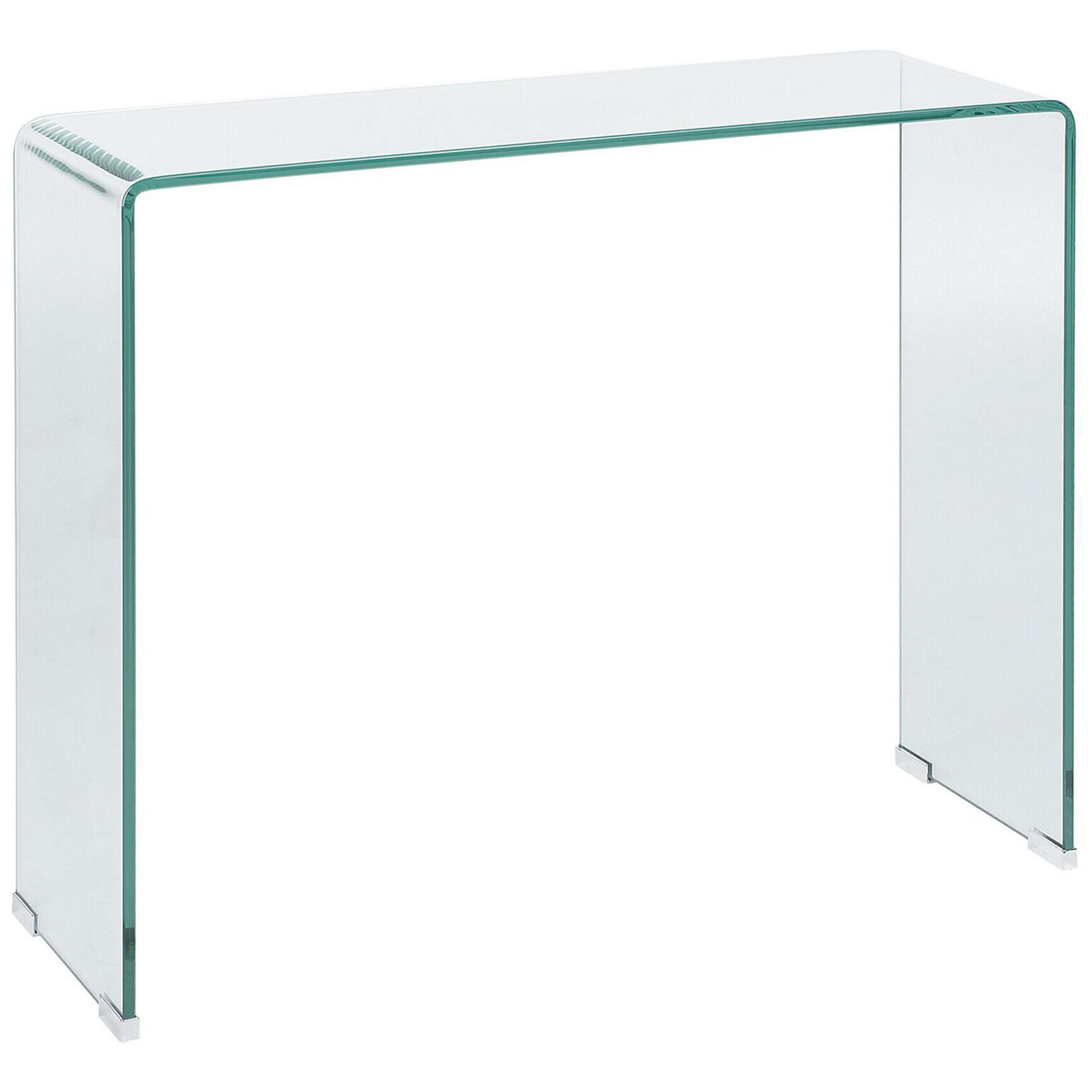 KONSOLENTISCH Glas transparent 90/30/75 cm Kendall - Transparent, Glas (30/90/75cm) - Beliani