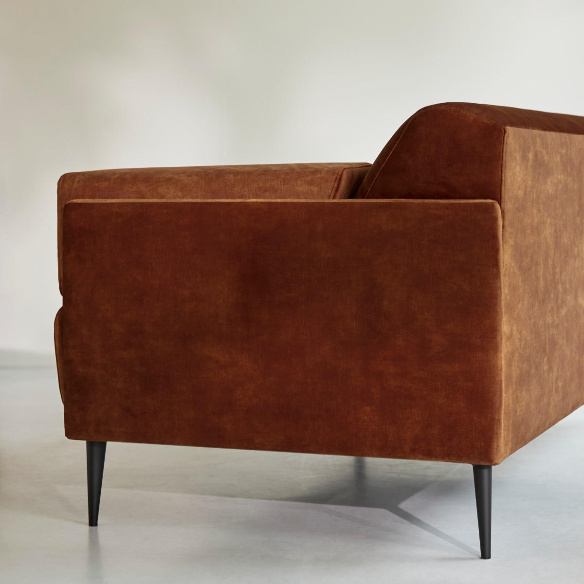 SOFA Finn Terrakotta aus Stoff - Terracotta, Textil (160/81/87cm) - Tikamoon