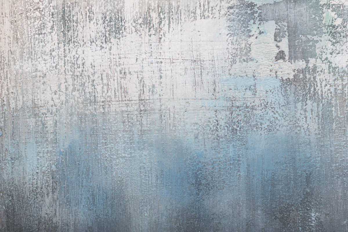 ACRYLBILD HANDGEMALT 80/80 cm - Blau/Weiß, Holz/Textil (80/80cm) - KUNSTLOFT