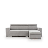 ECKSOFA Canton In Camelia - Hellgrau, Holzwerkstoff/Textil (260/173cm) - Fun Möbel