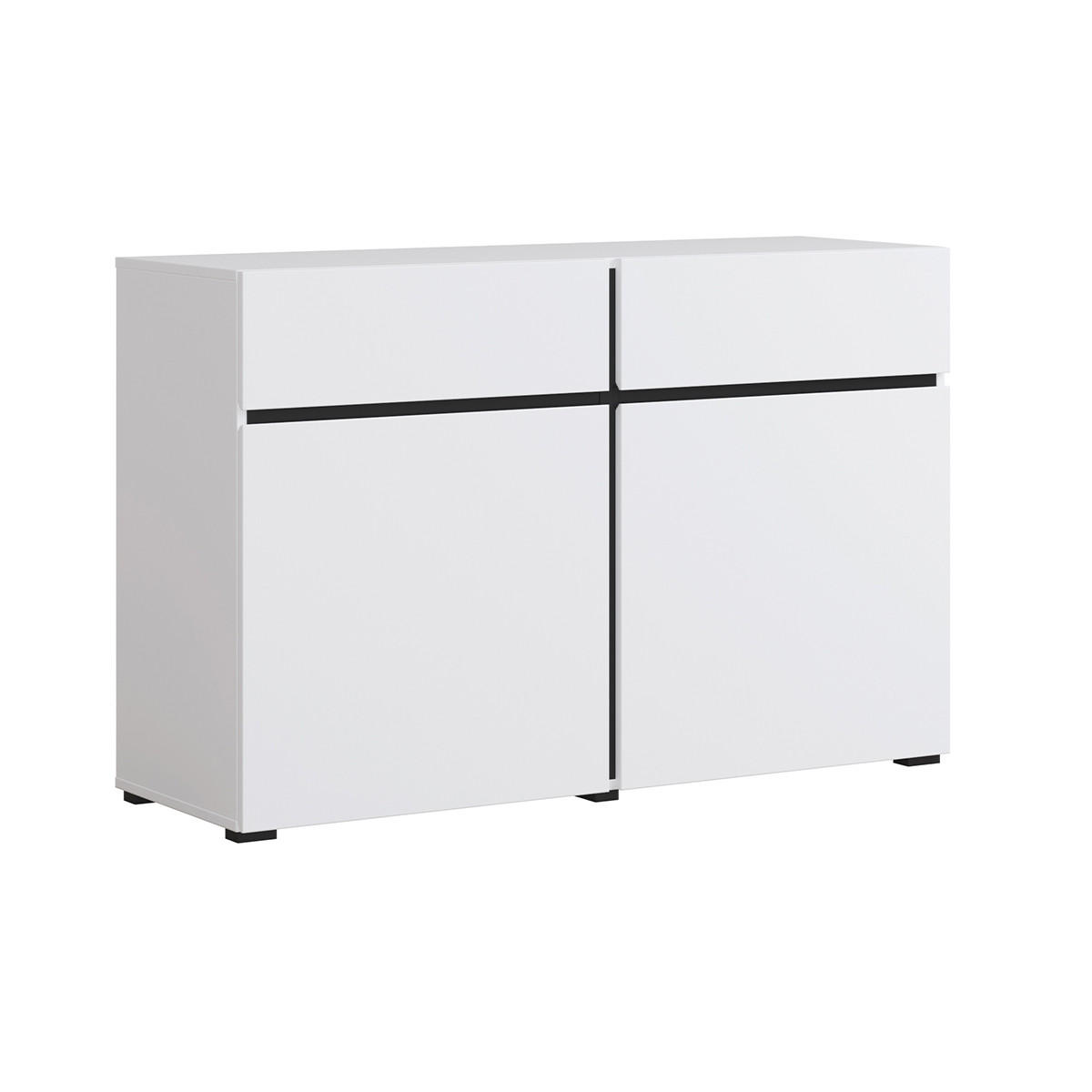 KOMODA Lilia Bijeli - bijela, drvni materijal (119/78/40cm) - Petits-meubles