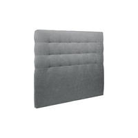 KOPFTEIL gepolstert - Gesteppt – Anthrazitgrauer Stoff - 200 cm - Beige/Anthrazit, Holz (200/120/10cm) - Sommeil de Plomb