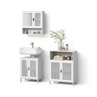 KOMPLET KOPALNIŠKEGA POHIŠTVA Mincio, Bela, 3-delni - bela, leseni material (50/60/29cm) - Livinity®