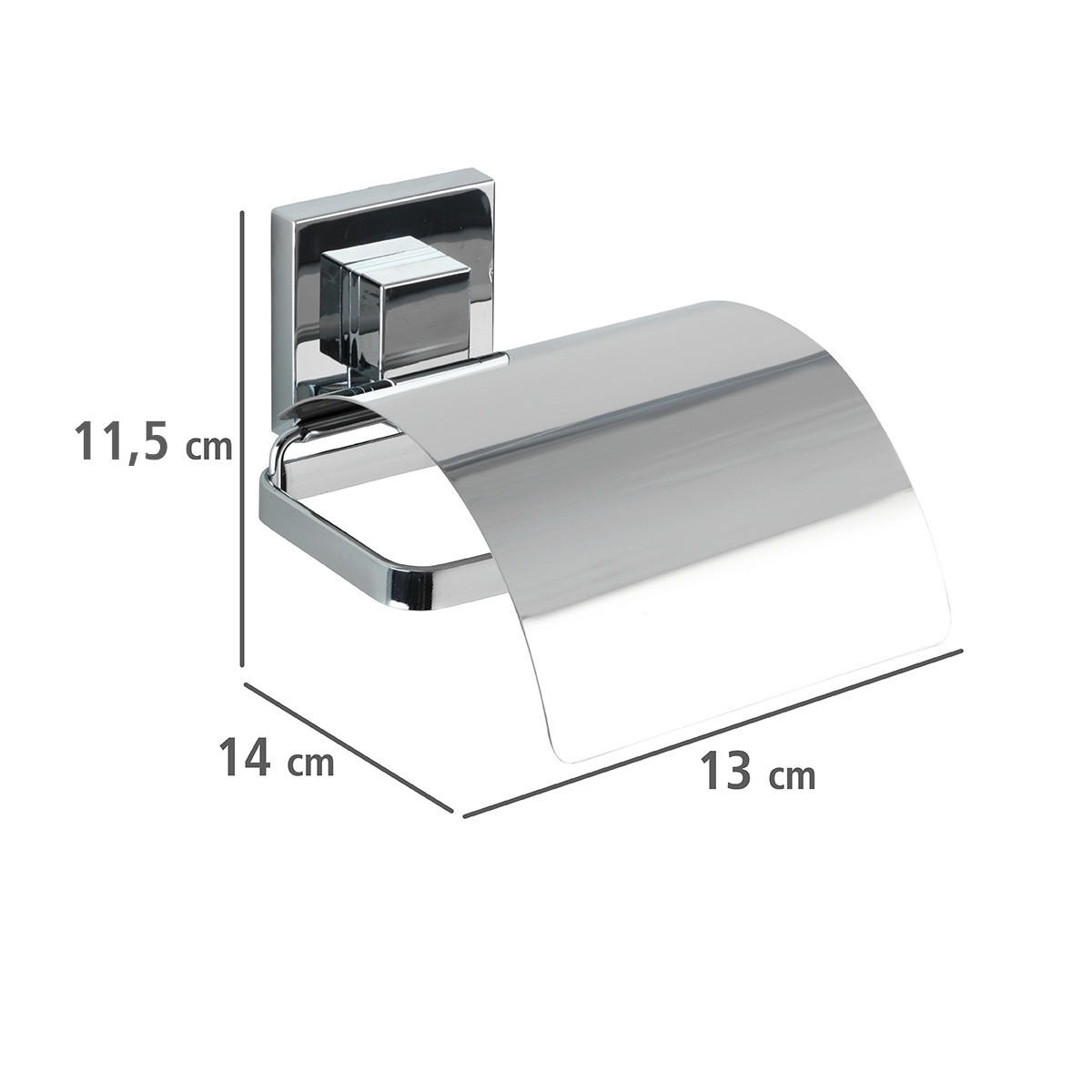 TOILETTENPAPIERHALTER Befestigen ohne bohren 13/14/11,5 cm - Silberfarben, Metall (14/11.5/13cm) - Wenko