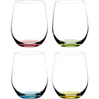 WEISSWEINGLAS O Happy, hochwertiges Glas, 320 ml, 4 verschiedene Farben, 4er Set - Transparent, Glas (0.32L) - Riedel
