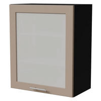 KÜCHENHÄNGESCHRANK Brerra W2S/60 Schwarz / RAL 1019 graubeige Matt 60 / 32,5 / 72cm - Graubraun/Schwarz, Holz/Holzwerkstoff (60/72/32.5cm) - Feldmann-Wohnen