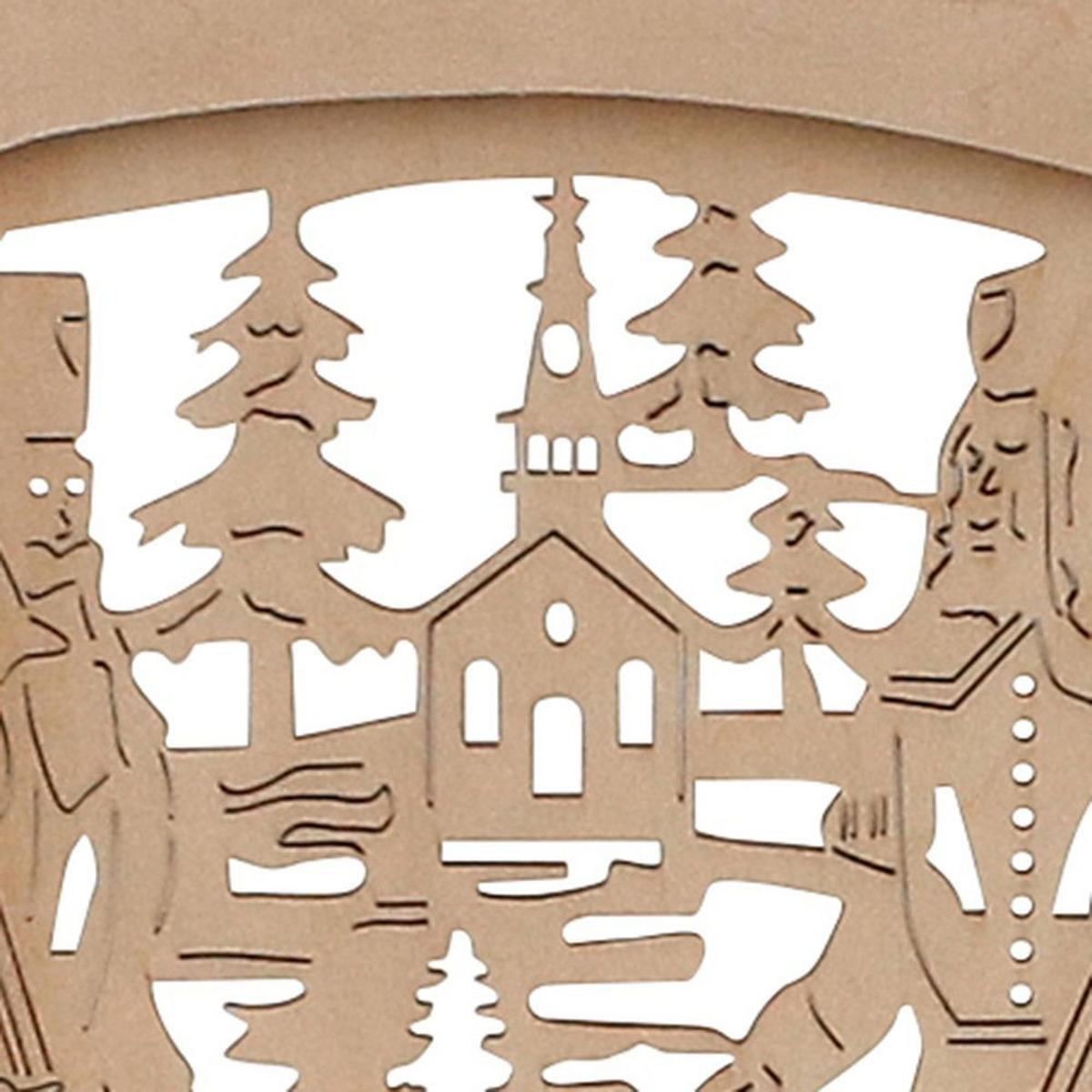 SCHWIBBOGEN Bergleute filigran 7-flammig - Multicolor, Holz (0.1/1/0.1cm) - Dekoteam24