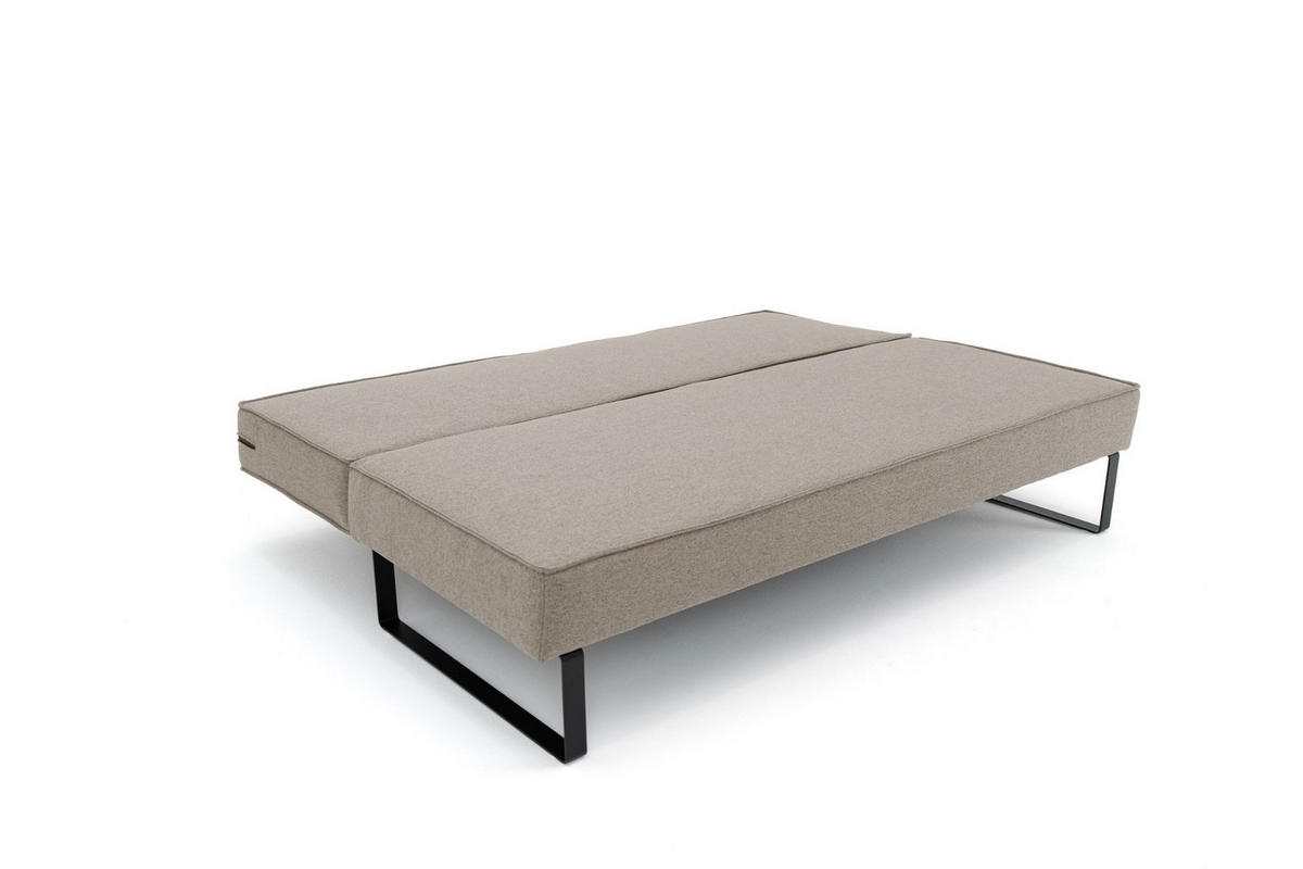 SCHLAFSOFA Mit Bettkasten NOMI, Stoff Faro, Dunkelbeige - Beige, Holz (200/82/100cm) - Kaiser Möbel