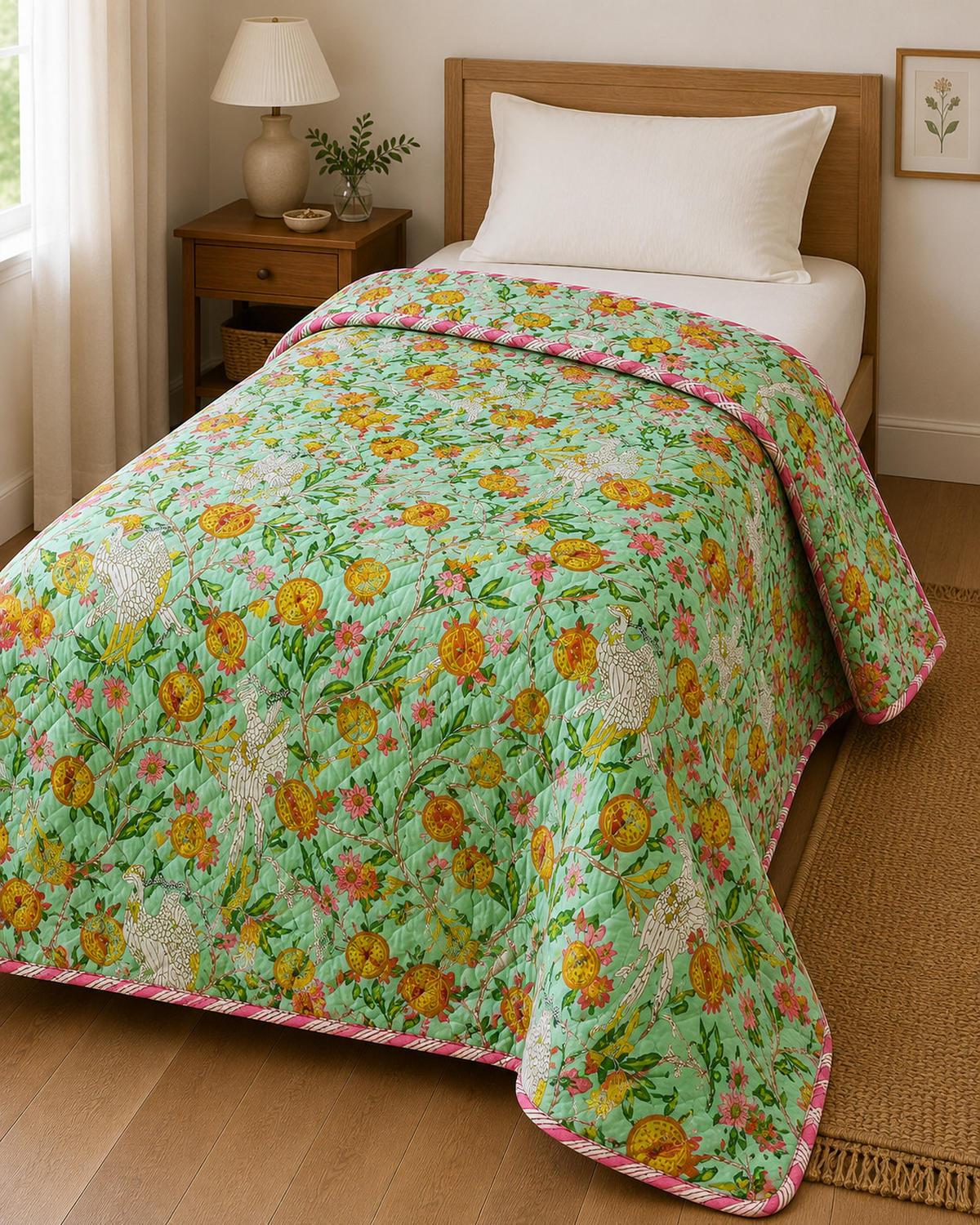 WOHNDECKE Baumwolle 140x220 cm Quilt-Optik – Gesteppt, Weich & Modern - Multicolor, Naturmaterialien (140/220cm) - AU Maison