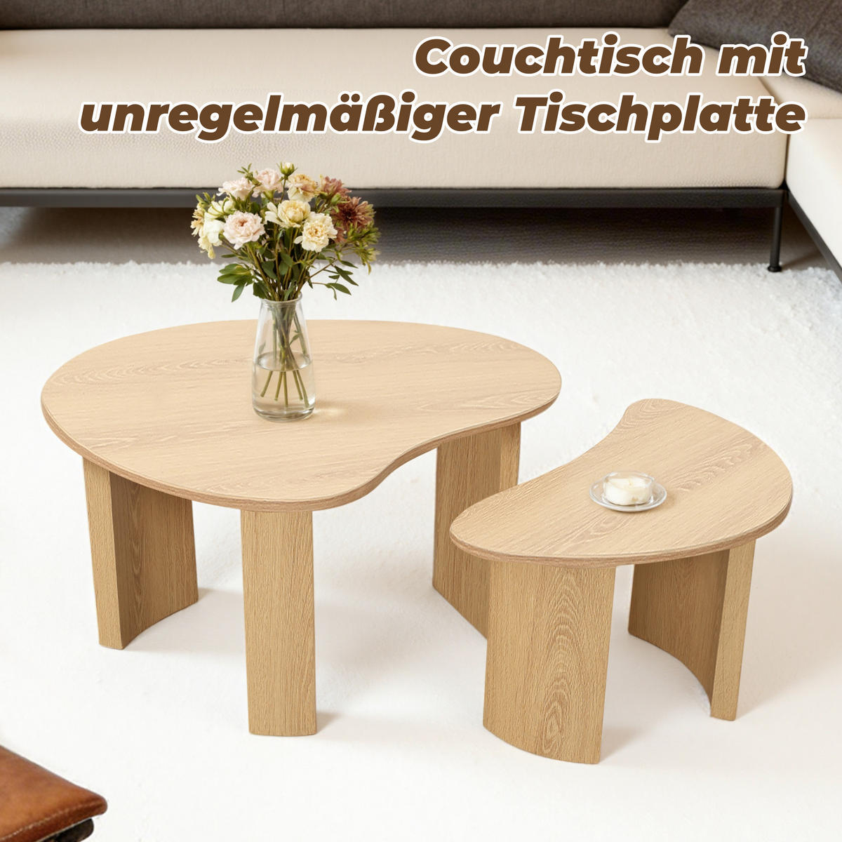 COUCHTISCH, 70 × 50 × 40 cm - Braun, Holzwerkstoff (50/70/40cm) - Hometopia