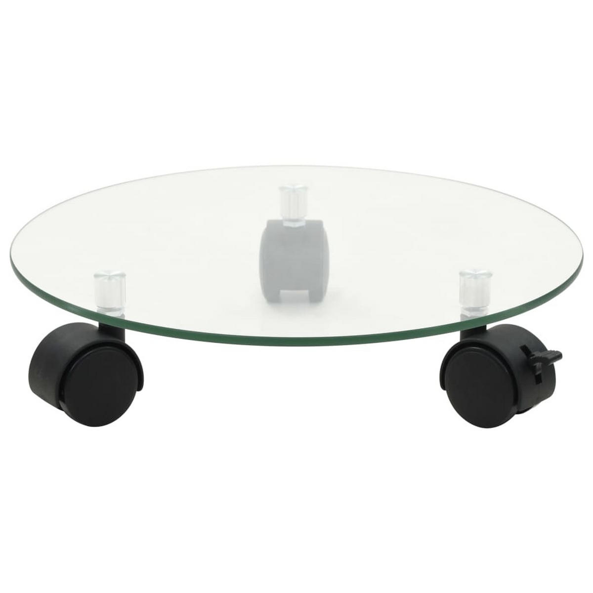 PFLANZENROLLER 4Er Set 28 Cm Hartglas Rund - Transparent, Glas (28/0.5/28cm) - vidaXL