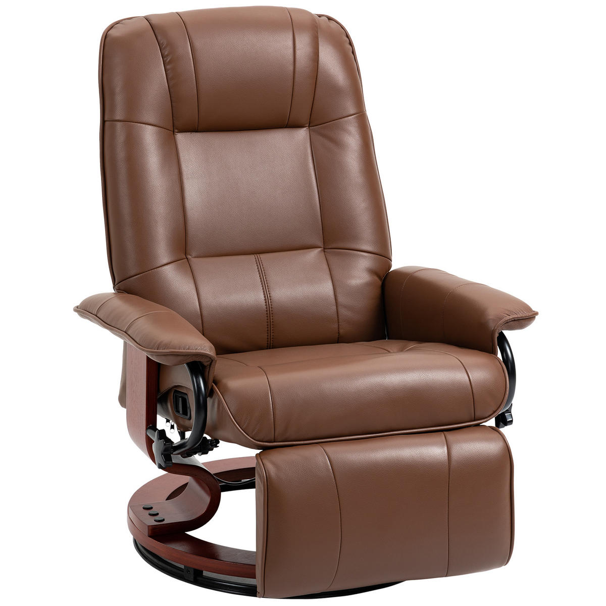 MASSAGESESSEL DE-15395 360° drehbar mit Fußstütze Braun - Braun, Metall (78/100/87cm) - ComfortXL