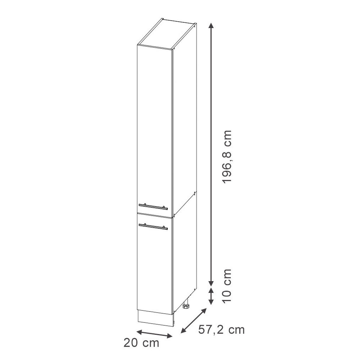 LEKÁRENSKÁ SKRINKA Fame-Line, Antracitovo-zlatý vidiecky dom/biely, 20 cm - biela/antracitová, kompozitné drevo (20/206.8/58cm) - Vicco