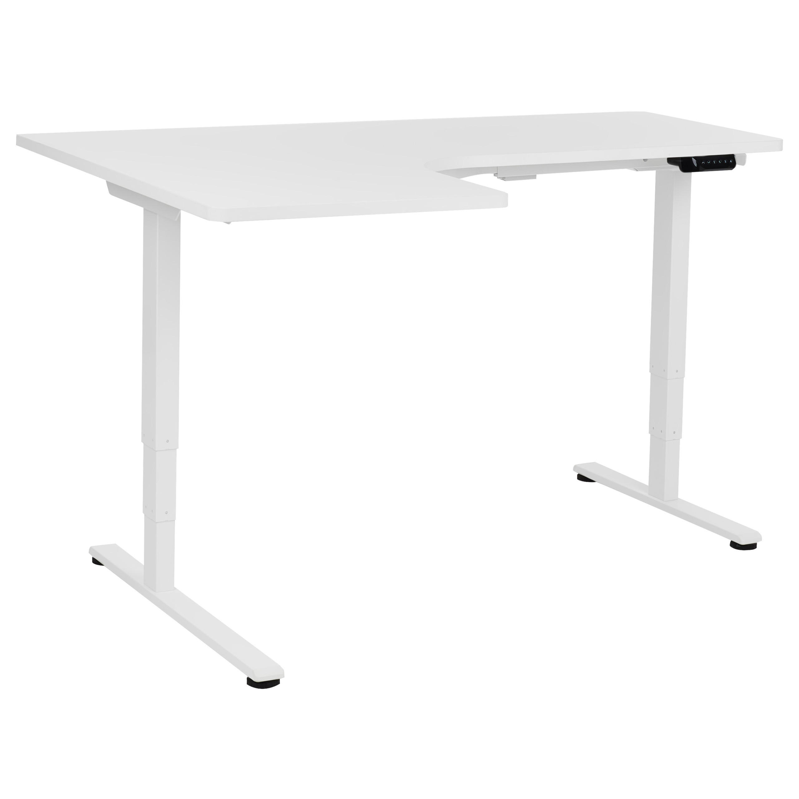 Beliani Eckschreibtisch Weiß 160x60x109 cm