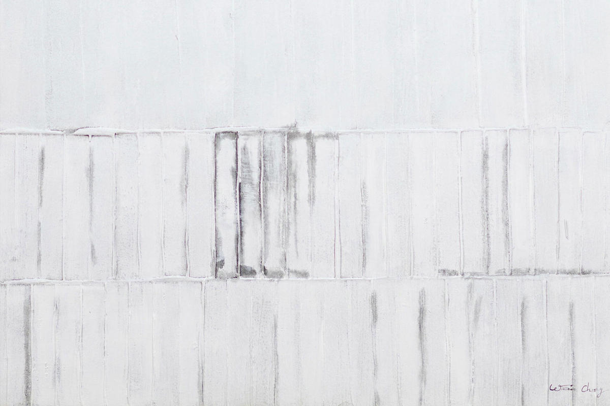 ACRYLBILD HANDGEMALT 80/120 cm - Weiß, Holz/Textil (80/120cm) - KUNSTLOFT