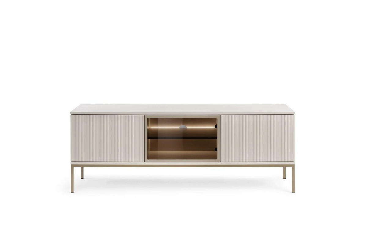 WOHNZIMMER Set 3-tlg. – Sento – Kaschmir - Kaschmir, Holzwerkstoff (154/56/39cm) - hi-markt