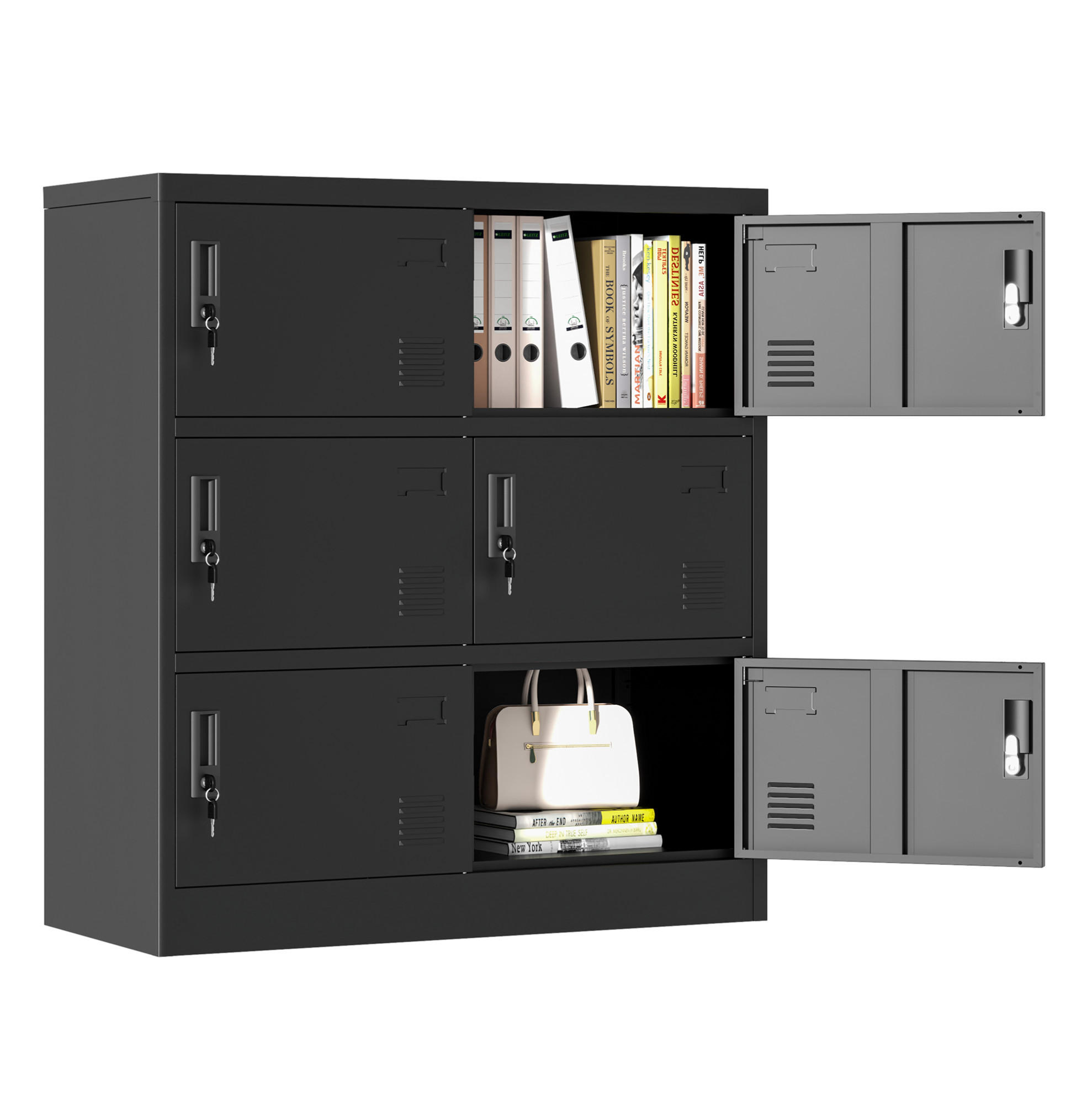 Okmyhome Kommode Schwarz 40x100x90 cm