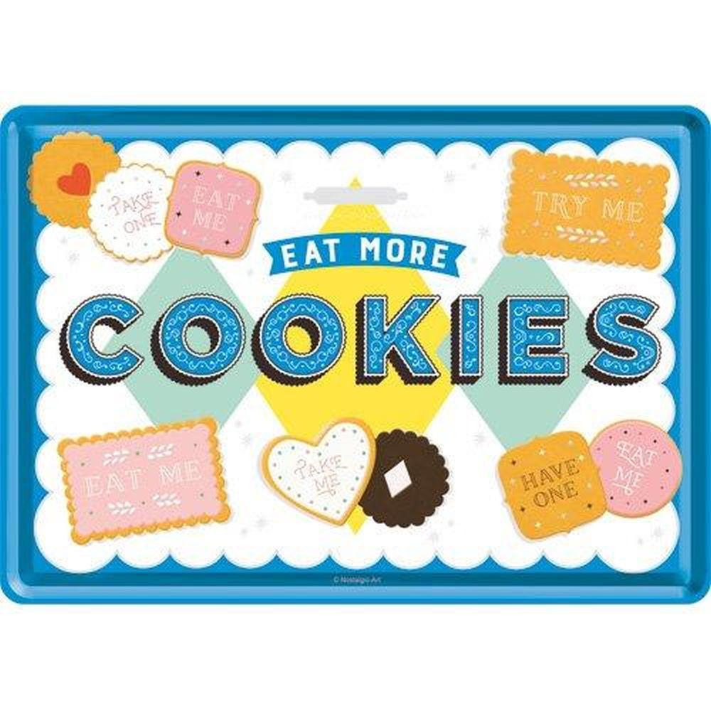 MINIBLECHSCHILD 10/14 cm Home & Country Cookies - Multicolor, Metall (14/10/0.1cm) - Nostalgic-Art