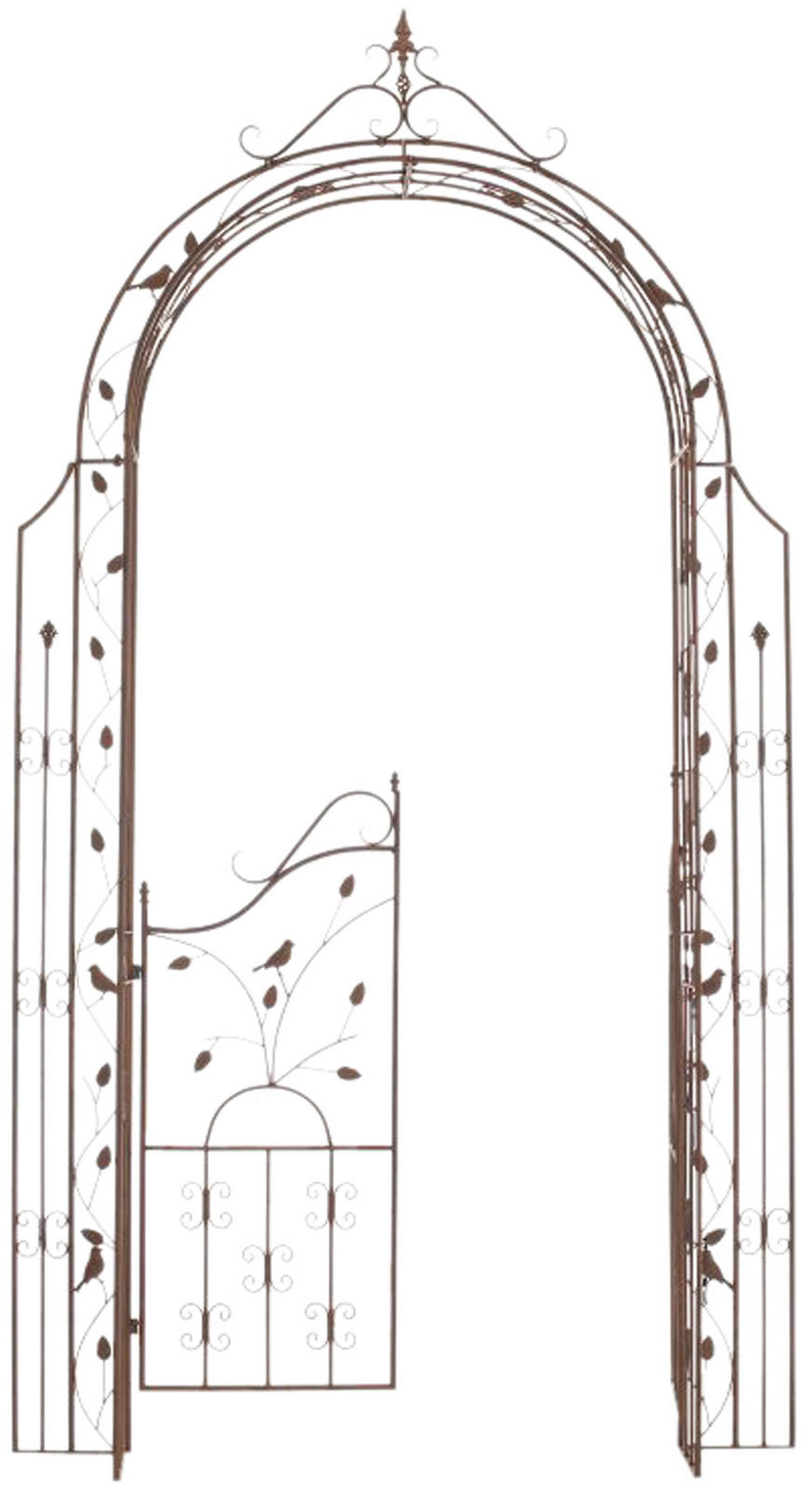 ROSENBOGEN Anders 144x36x270cm Metall Antik-Braun Rankhilfe - Braun, Metall (144/270/36cm) - DELUKE