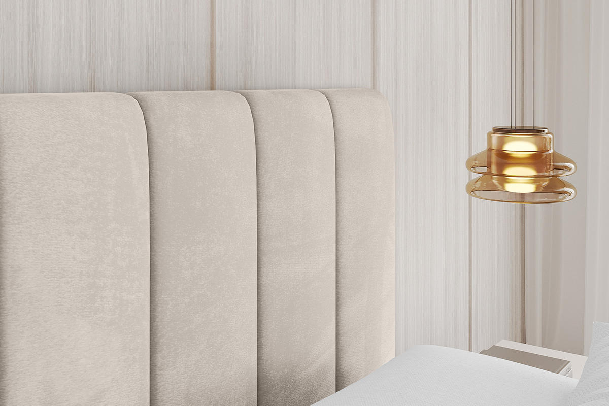 POLSTERBETT mit Bettkasten und Lattenrost, Bett mit Matratze H3/H4 - STERA 160x200 Beige - Beige, Holzwerkstoff/Textil (160/200cm) - ALTDECOR