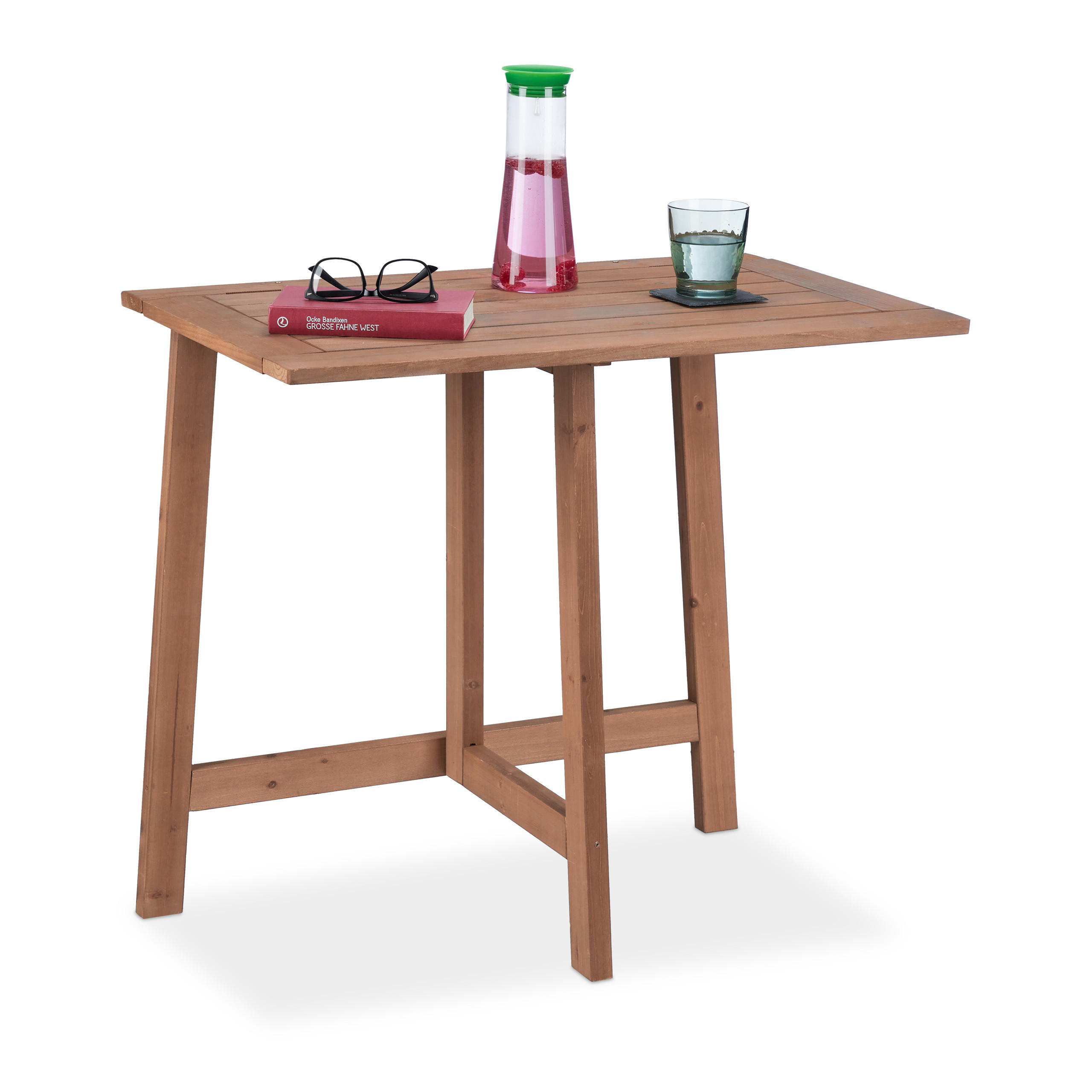 KLAPPTISCH - Dunkelbraun, Holz (50/80/73cm) - Relaxdays