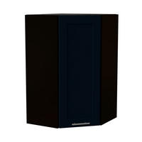 HÄNGESCHRANK Oslo W4/10/60 Schwarz / Indigo Matt 60 / 60 / 96cm - Schwarz/Dunkelblau, Holz/Holzwerkstoff (60/96/60cm) - Feldmann-Wohnen