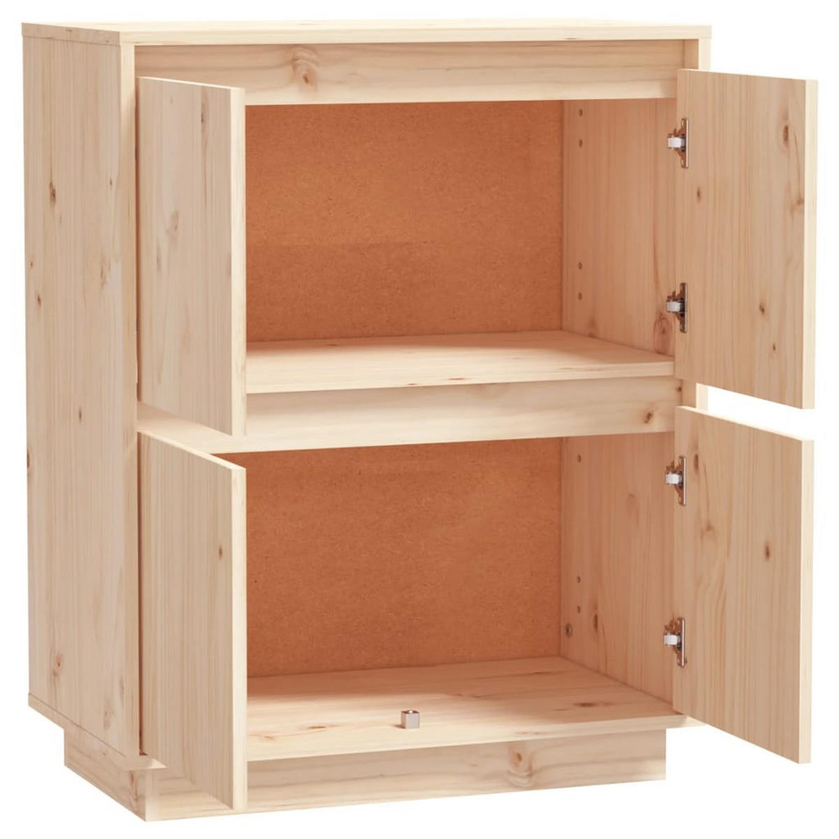 SIDEBOARD mit 4 Türen 60/34/75 cm aus Massivholz Kiefer - Naturfarben, Holz (60/75/34cm) - vidaXL