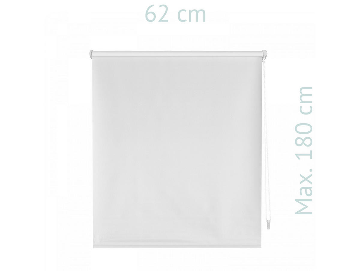 ROLLO Easyfix Polyester Opaque Grauweiß 62x180 - Hellgrau, Textil (62/180/1cm) - Purline