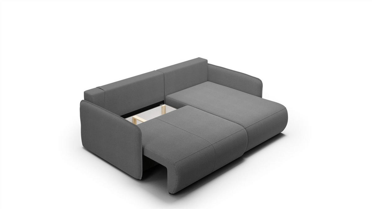 ECKSOFA Calgary - Dunkelgrau, Holzwerkstoff/Textil (207/148cm) - Fun Möbel