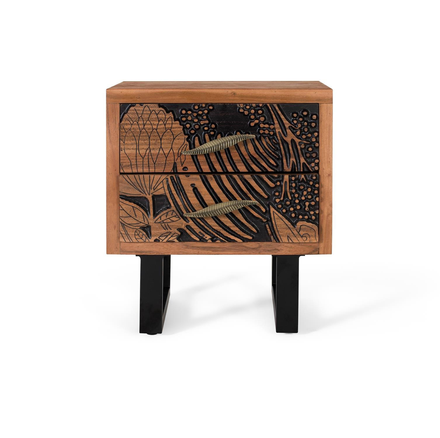 NACHTTISCH aus Akazienholz - Braun, Holz (50/56/40cm) - Giner y Colomer