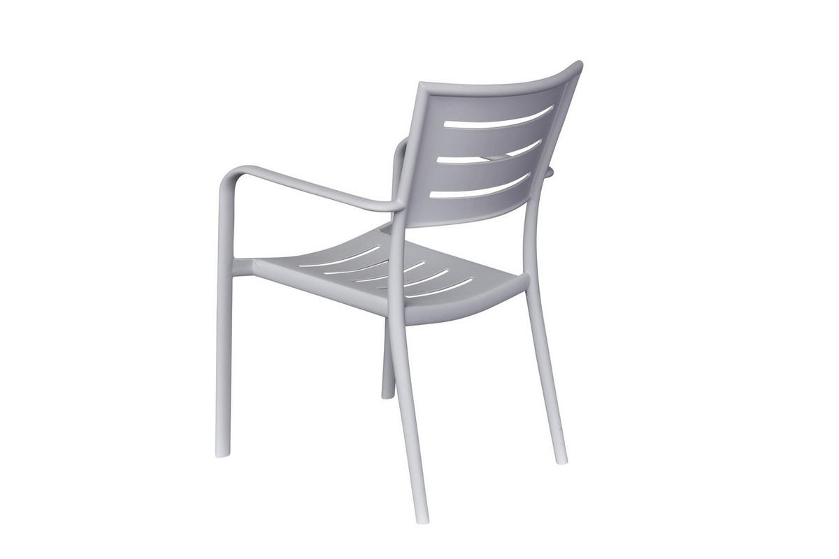 STAPELSTUHL Moroni 56x53x79 cm, Kunststoff, Grau - Grau, Kunststoff (53/79/56cm) - dasmöbelwerk