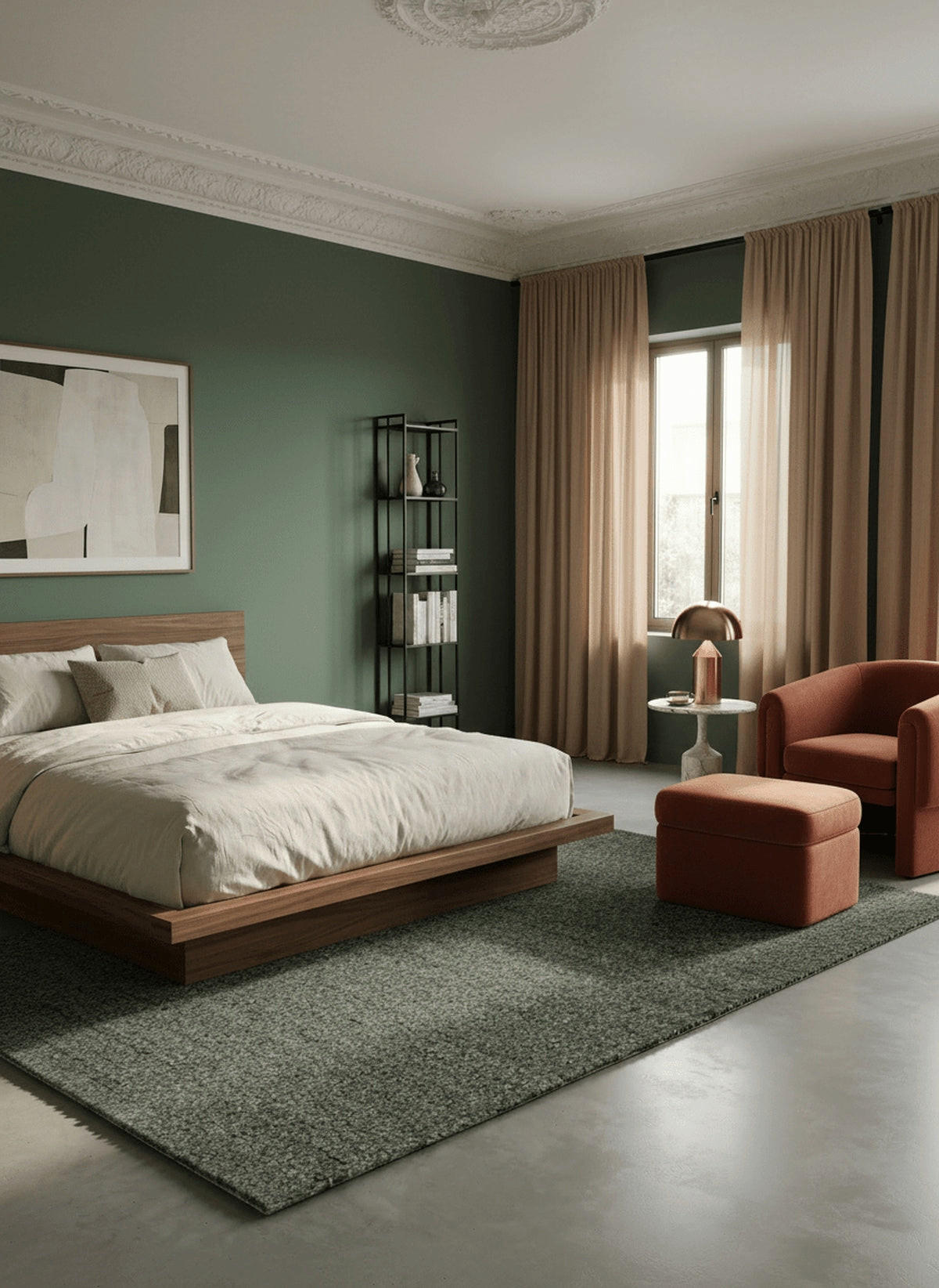 SCHLINGENTEPPICH im natürlichen Stil grün - Grün, Textil (160/230cm) - AFK Living