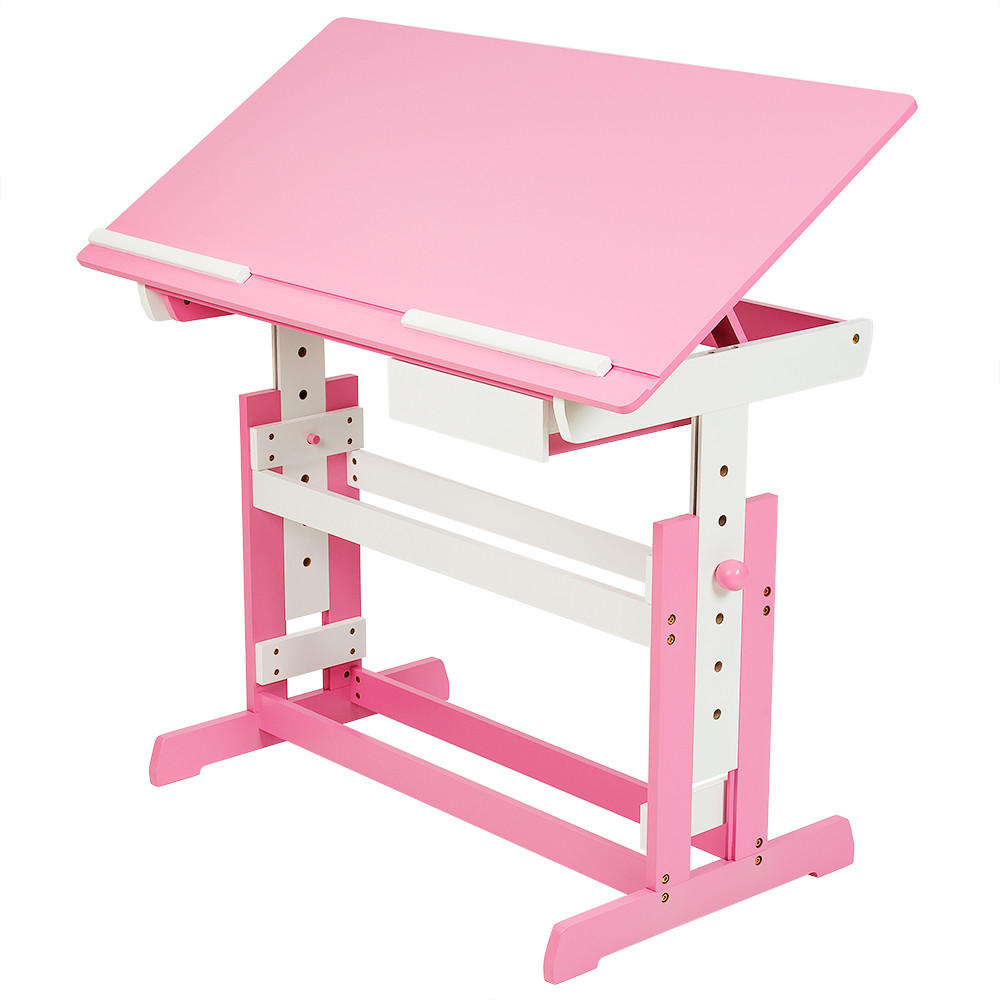 SCHREIBTISCH ,109 x 55 x 94 cm,pink - Pink, Holz (109/55/94cm) - tectake
