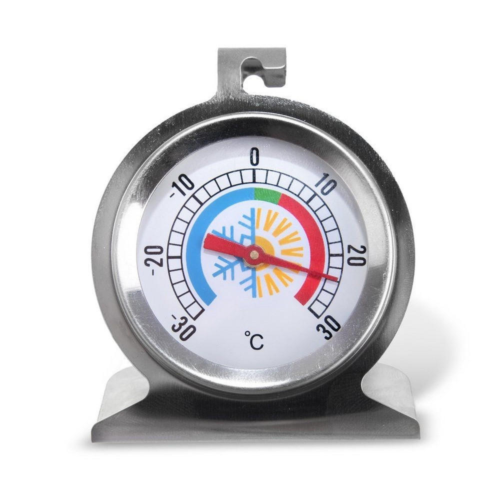 KÜHLSCHRANKTHERMOMETER Silber - Edelstahlfarben, Metall (4/7/6cm) - Orion 
