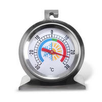 KÜHLSCHRANKTHERMOMETER Silber - Edelstahlfarben, Metall (4/7/6cm) - Orion 