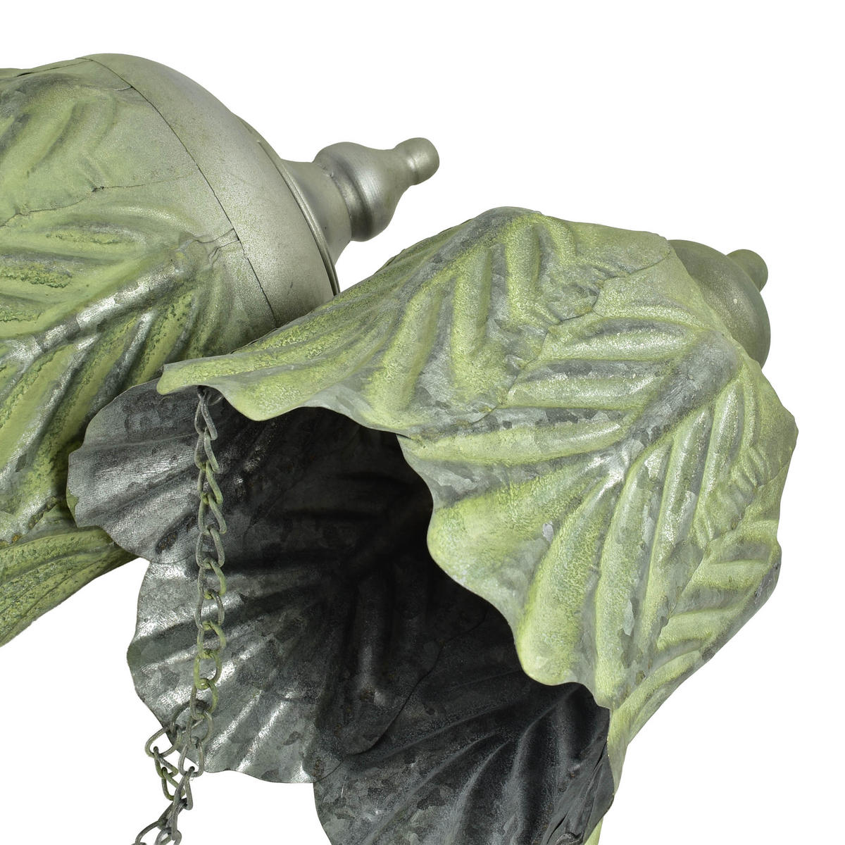 BLUMENTOPF Marina 2er Set Grün 23/23/32 cm Metall - Grün, Metall (23/32/23cm) - Mondex