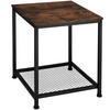 BEISTELLTISCH Derby,45,5 x 45,5 x 55,5 cm,Industrial Holz dunkel, rustikal - Rostfarben, Holz (45.5/45.5/55.5cm) - tectake