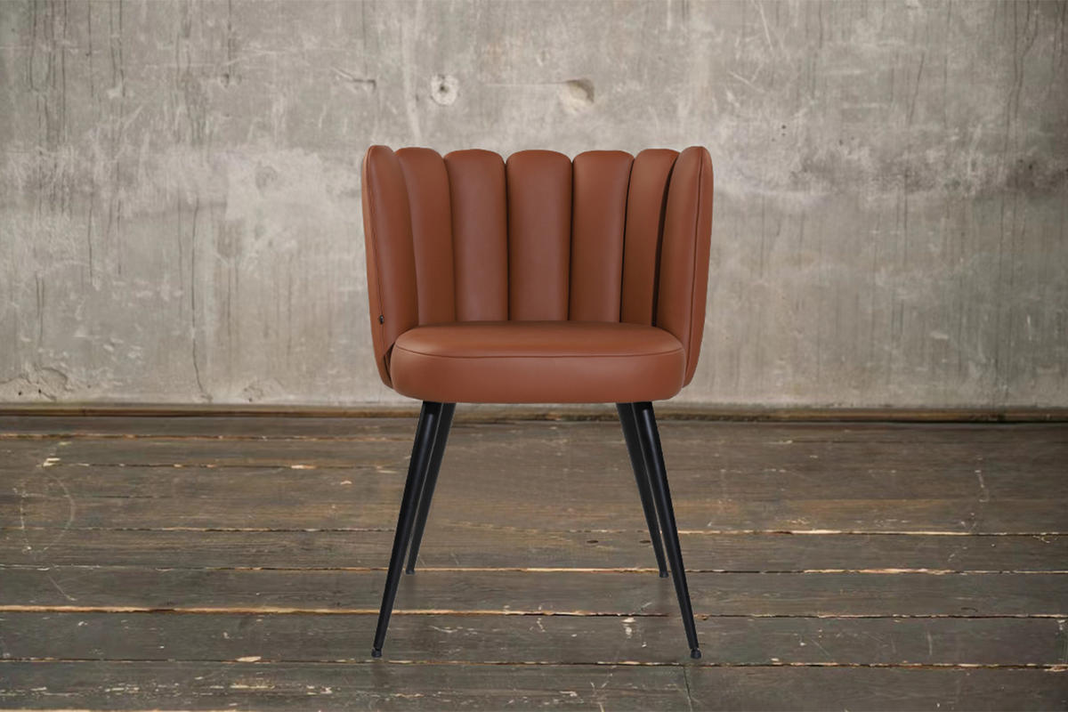 ESSZIMMERSTUHL JADA Braun Leder - Dunkelbraun/Braun, Leder (59/79/55cm) - KAWOLA