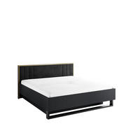 BETT MERONA – 160×200 cm mit Lattenrost , ohne Bettkasten Schwarz Graphit - Schwarz, Holzwerkstoff (160/200cm) - Milaros Markt