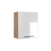 HÄNGESCHRANK Fame-Line, Weiß Hochglanz, 60 cm - Eichefarben/Weiß Hochglanz, Holzwerkstoff (60/72/34.1cm) - Vicco
