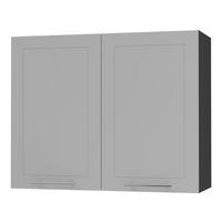 KÜCHENHÄNGESCHRANK Kvantum W3/90 Dust Grey Matt / Schwarz Matt 90 / 32,5 / 72cm - Schwarz/Grau, Holz/Holzwerkstoff (90/72/32.5cm) - Feldmann-Wohnen