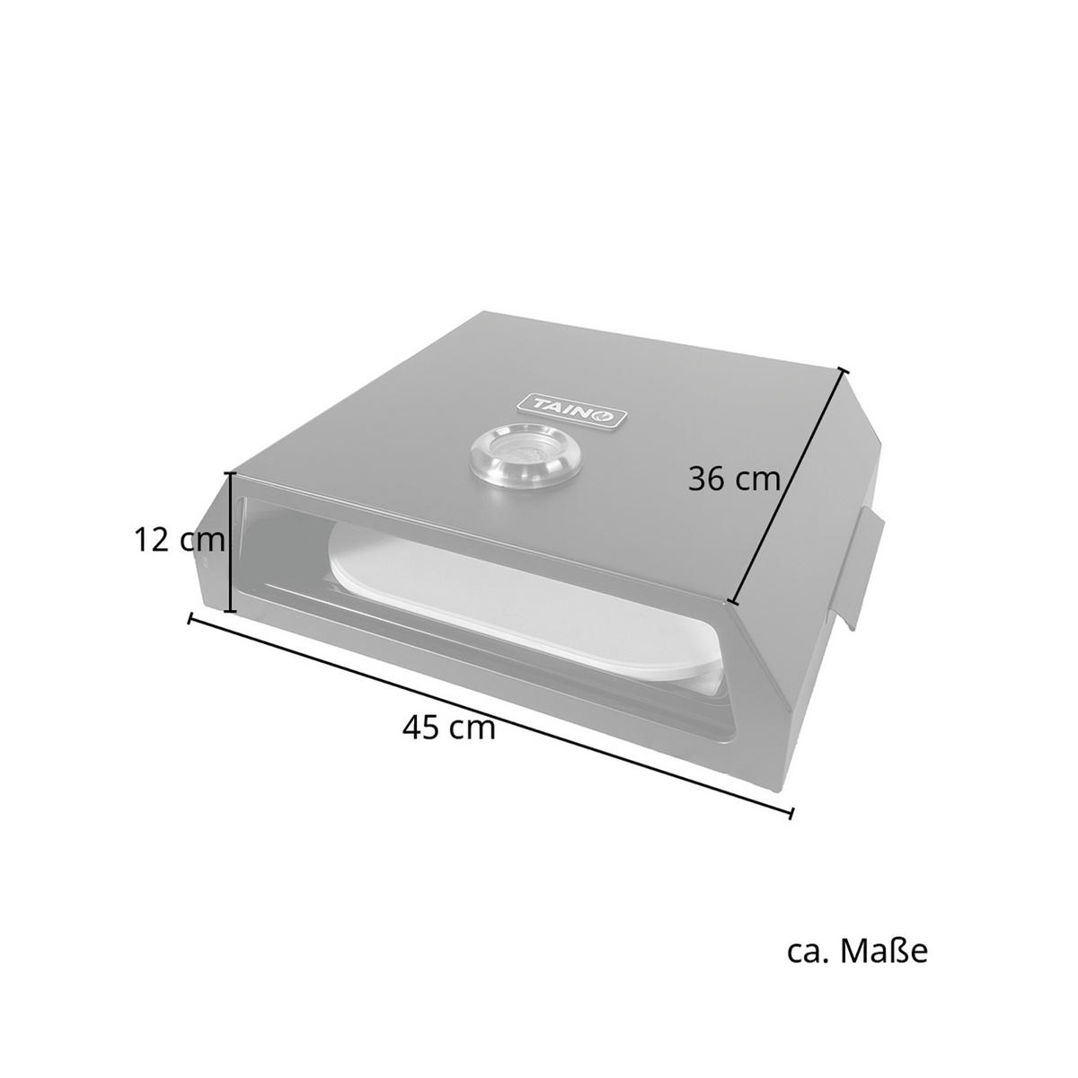 PIZZABOX Stahl Schwarz - Schwarz, Metall (45/12/36cm) - TAINO