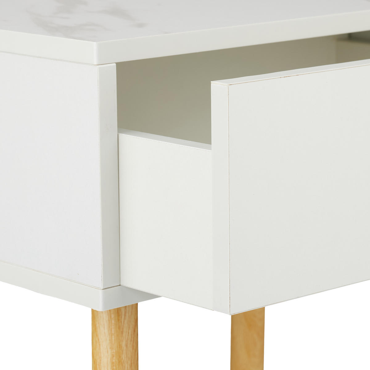 NACHTTISCH - Weiß, Holz/Holzwerkstoff (40/55/32cm) - Relaxdays