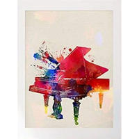 POSTER Fisch A4 Schwarzer Rahmen - Schwarz, Papier (29.7/5/21cm) - Nacnic